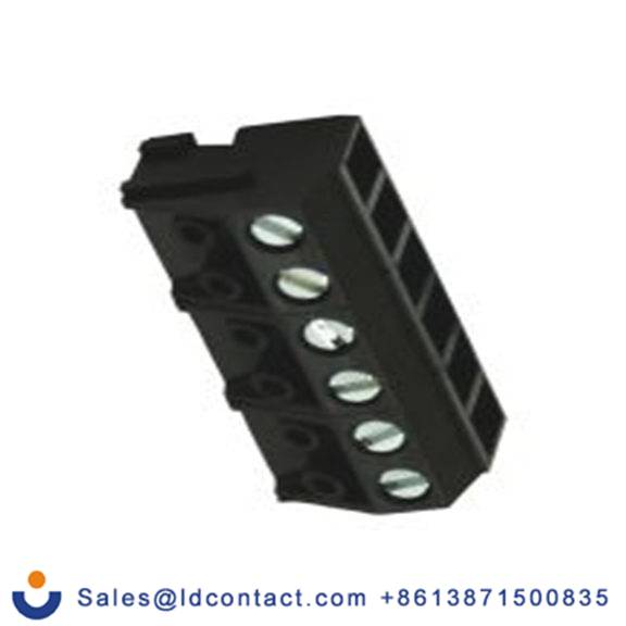 RS PRO,897-1307,PCB端子排, 6p, 5mm间距, 10A, 250 V, THT安装, 螺钉端接, 垂直, 黑色