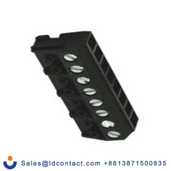 RS PRO,897-1310,PCB端子排, 8p, 5mm间距, 10A, 250 V, THT安装, 螺钉端接, 垂直, 黑色