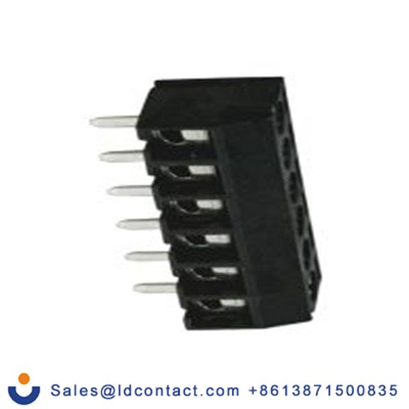 RS PRO,897-1341,PCB端子排, 6p, 3.5mm间距, 6A, 300 V, THT安装, 螺钉端接, 直向, 黑色