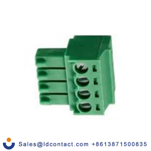 RS PRO,144-4304,4p插拔式接线端子 直向插头, 3.5mm间距, 10A, 300 V, THT安装, 螺钉端接, 绿色