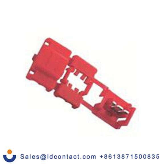 RS PRO,178-7183,接头连接器, 快速接头, 红色, 绝缘, 49 mm总长, 镀锡触点, 878104-RED系列 14 AWG