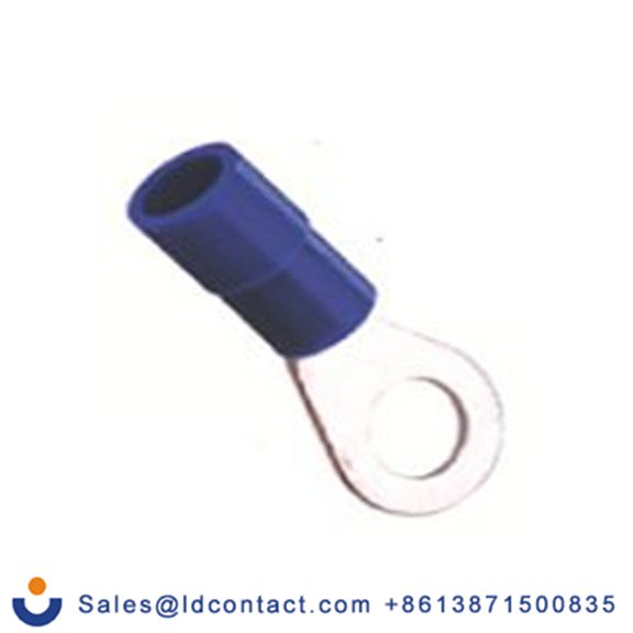 RS PRO,178-7261,绝缘 铜 环形端子, Φ5.3 mm内环 16 AWG, 5.3 mm螺栓, 蓝色 14 AWG, -40 °C至105 °C E245391系列