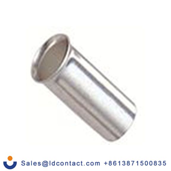 RS PRO,178-7334,非绝缘 压接靴带套圈, Φ1.1 mm x 6 mm引脚, 最大电线尺寸 24 AWG, 总长6 mm