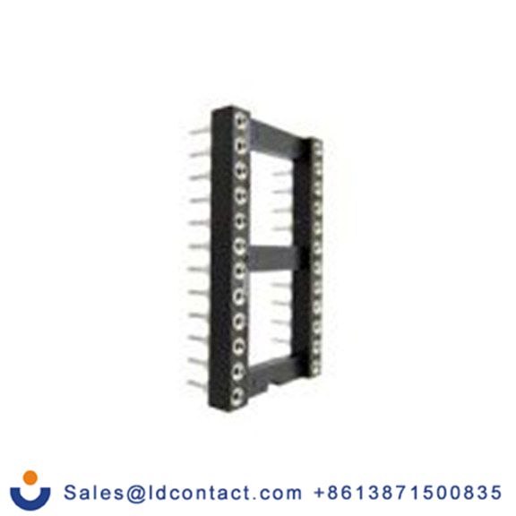 RS PRO,183-1581,DIP24插座, 垂直式, 2.54 mm节距, 弯曲, 通孔安装, 封闭框架 DIL插座 3A