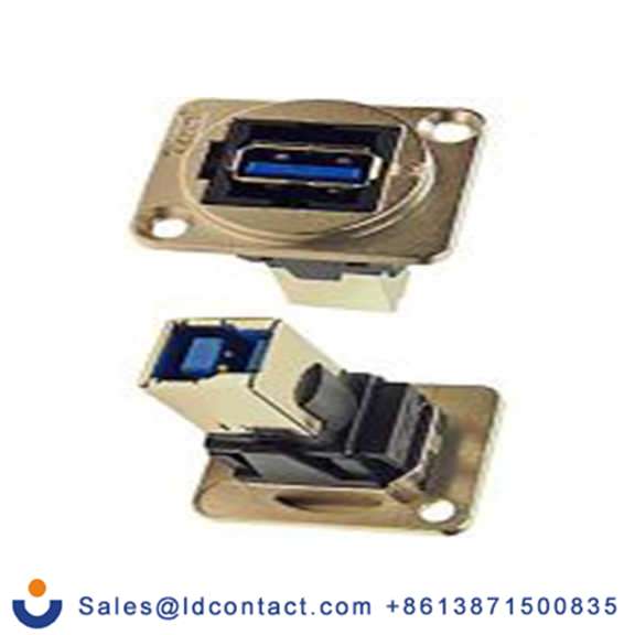 RS PRO,203-5577,馈通 USB 接口, USB A对B型 母插, 1端口, 面板安装 直向, IP40 USB 3.0 Feedthrough系列