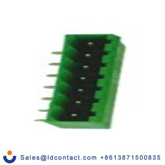 RS PRO,874-4900,7p插拔式接线端子 直角排针, 5.0mm间距, 15.0A, 600.0 v, THT安装, 焊接端接