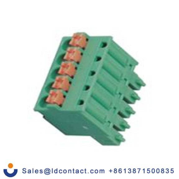 RS PRO,874-5118,5p插拔式接线端子 直角插头, 3.5mm间距, 8A, 300 V, THT安装, 螺钉端接, 绿色