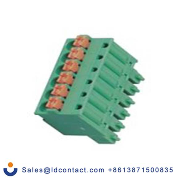 RS PRO,874-5127,6p插拔式接线端子 直角插头, 3.5mm间距, 8A, 300 V, THT安装, 螺钉端接, 绿色