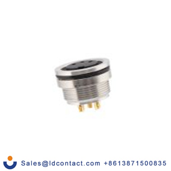 RS PRO,124-628,M16 工业圆形连接器 插座, 3芯, 面板安装, 母插芯, 250 V ac, IP40