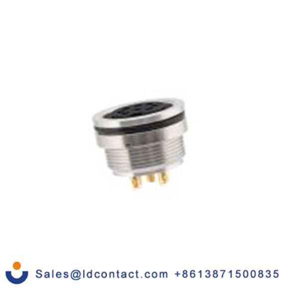 RS PRO,124-630,M16 工业圆形连接器 插座, 8芯, 面板安装, 母插芯, 60 V ac, IP40