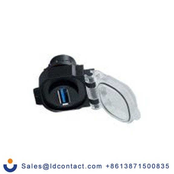 RS PRO,143-818,USB 连接器, USB A 型 母插, 9端口, 正面安装 直向, IP68, IP65, IP20, IP69, IP40 USB 3.0 490218系列