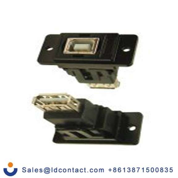 RS PRO,282-773,馈通 USB 接口, USB B对A型 母插, 1端口, 面板安装 直向 USB 2.0 CP系列