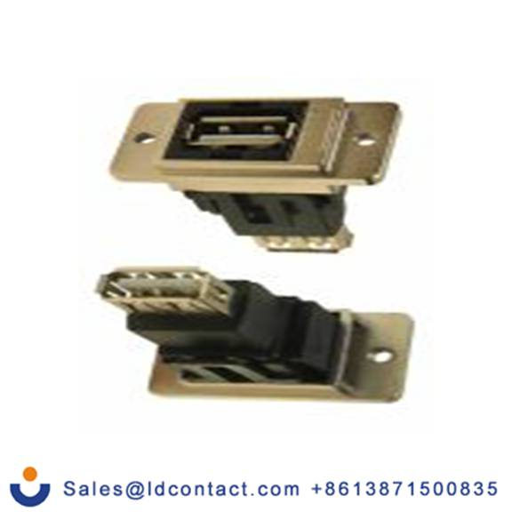 RS PRO,282-775,馈通 USB 接口, USB A对A型 母插, 1端口, 面板安装 直向 USB 2.0 CP系列