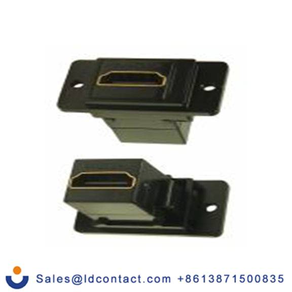 RS PRO,282-778,HDMI 直向, 2路, 黑色 母插, 35.5 x 18 x 29 mm 馈通 HDMI 连接器, CP307系列