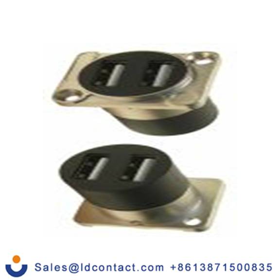 RS PRO,282-834,USB 连接器, USB A对A型 母插, 2端口, 面板安装 直向 USB 2.0 Dual USB 2.0 A-A系列