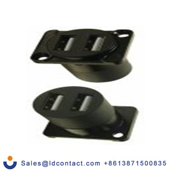 RS PRO,282-838,USB 连接器, USB A对A型 母插, 2端口, 面板安装 直向 USB 2.0 Dual USB 2.0 A-A系列