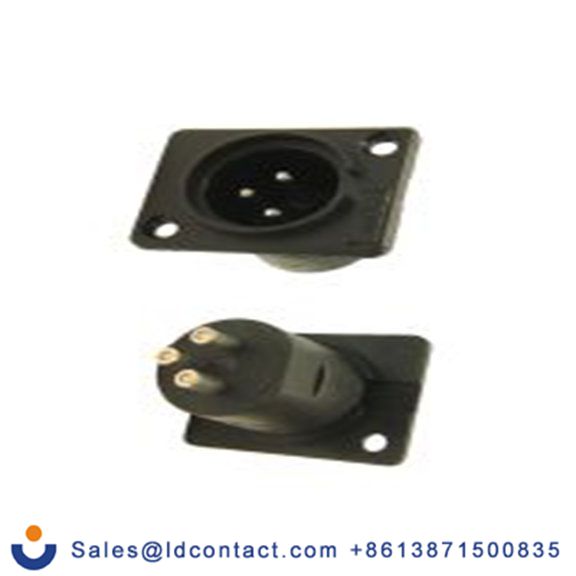 RS PRO,588-692,3芯 XLR 连接器, 面板安装 公, 250 V ac 直向, 镀镍银芯