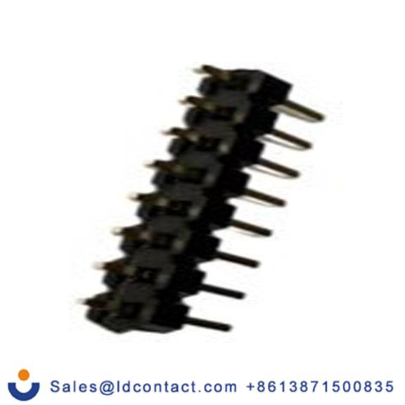 RS PRO,665-605,8p 1排 PCB 针座 直向, 2.54 mm间距, 通孔安装 无罩