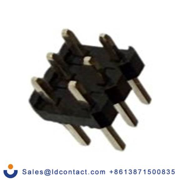 RS PRO,665-608,6p 2排 PCB 针座 直向, 2.54 mm间距, 通孔安装 无罩