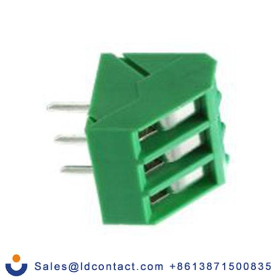 RS PRO,144-4307,1排 印刷电路板接线端子块, 3p, 5 mm间距, 300 V, 直向, 绿色