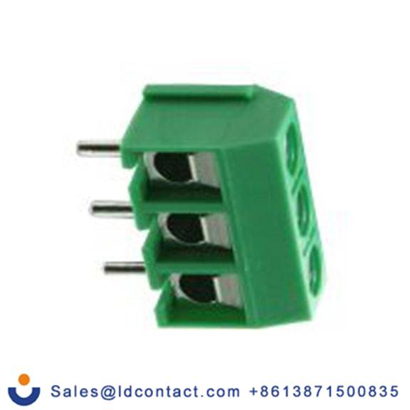 RS PRO,144-4048,1排 印刷电路板接线端子块, 3p, 5 mm间距, 250 V, 通孔安装, 直向, 绿色