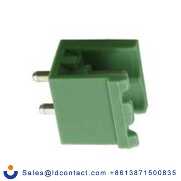 RS PRO,144-4092,2p插拔式接线端子 直向排针, 5.08mm间距, THT安装, 螺钉端接, 绿色