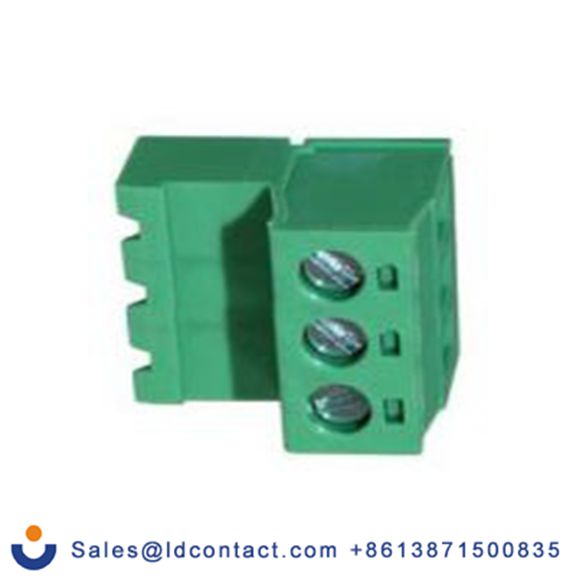 RS PRO,146-8253,3p插拔式接线端子 直角反相插头, 5.08mm间距, 15A, 300 V, THT安装, 螺钉端接, 绿色