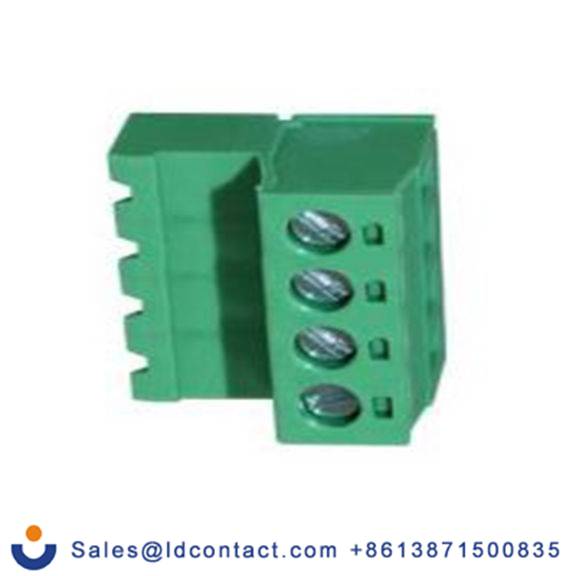 RS PRO,146-8254,4p插拔式接线端子 直角反相插头, 5.08mm间距, 15A, 300 V, THT安装, 螺钉端接, 绿色