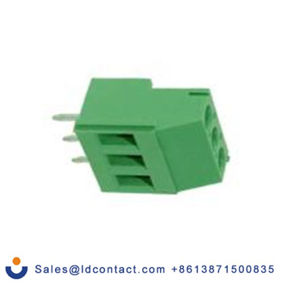 RS PRO,146-8343,1排 印刷电路板接线端子块, 2p, 5.08 mm间距, 300 V, 通孔安装, 垂直式, 绿色, CTB0709系列