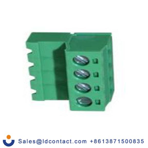 RS PRO,146-8338,4p插拔式接线端子 直角反相插头, 5.08mm间距, 15A, 300 V, THT安装, 螺钉端接, 绿色