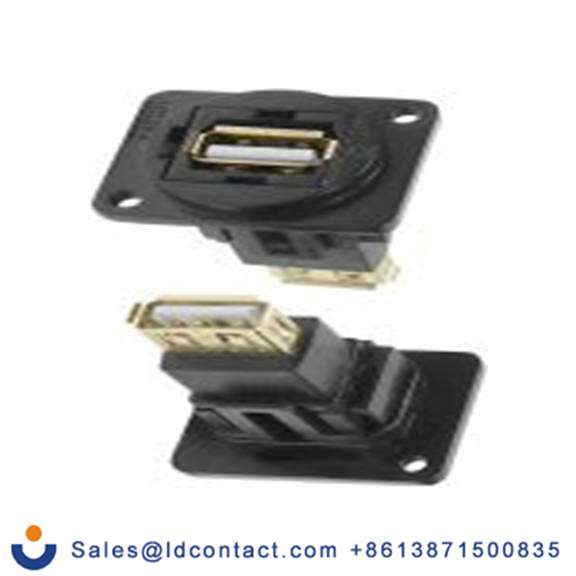 RS PRO,175-0147,USB 连接器, USB A对A型 内螺纹/内螺纹, 2端口, 面板安装 直向 USB 2.0 CP3系列