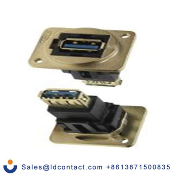 RS PRO,175-0148,USB 连接器, USB A对A型 内螺纹/内螺纹, 2端口, 面板安装 直向 USB 3.0 CP3系列