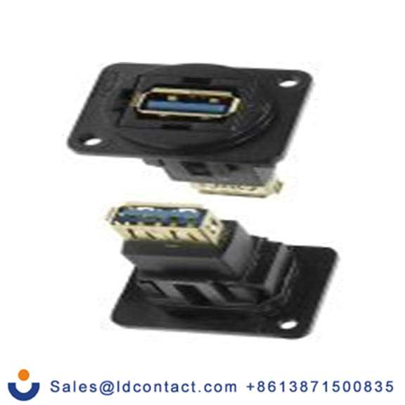 RS PRO,175-0149,USB 连接器, USB A对A型 内螺纹/内螺纹, 2端口, 面板安装 直向 USB 3.0 CP3系列