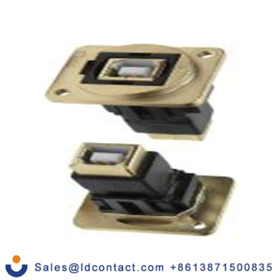 RS PRO,175-0151,USB 连接器, USB B对B型 内螺纹/内螺纹, 2端口, 面板安装 直向 USB 2.0 CP3系列