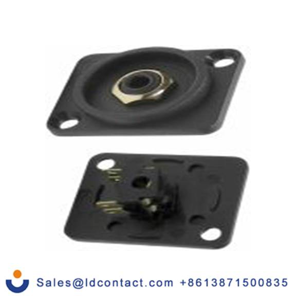 RS PRO,175-0154,3.5mm, 面板安装 单声道 母插 螺钉 2, 插孔连接器 直角, 黑色