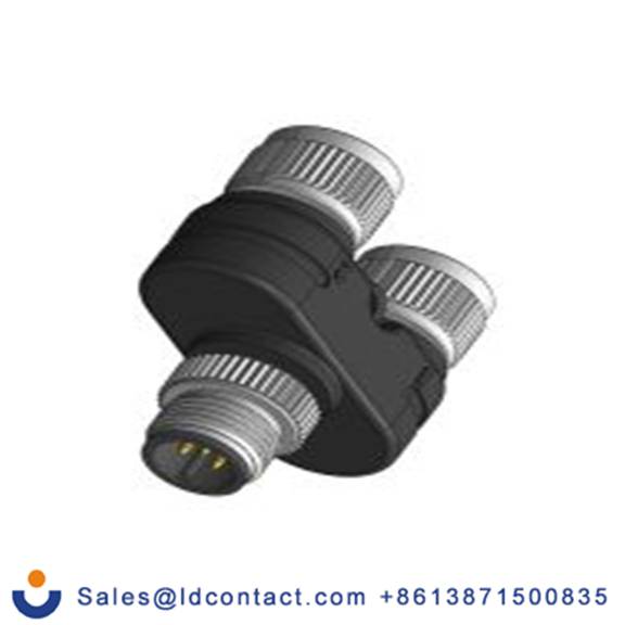 RS PRO,175-2511,圆形连接器适配器 5, 直向 M12, IP40 公 4 M12 母插