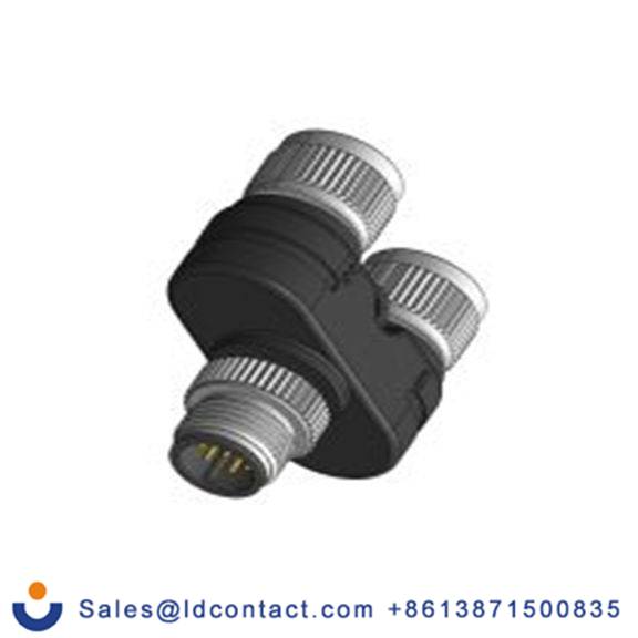 RS PRO,175-2513,圆形连接器适配器 8, 直向 M12, IP40 公 8 M12 母插