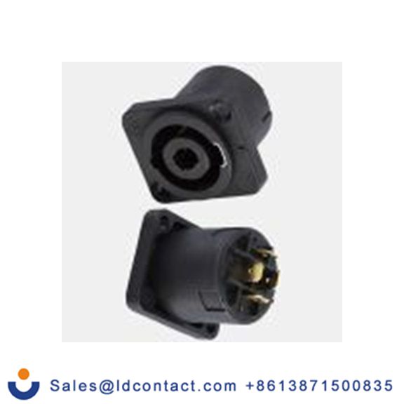 RS PRO,176-3389,音箱连接器, 镀金色 直向, 磷铜触芯, 4路 公, 面板安装 1A, 黑色