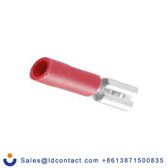 RS PRO,178-8280,绝缘 压接端子 母插, 0.8 x 4.75 mm接片, 红色 插簧端子, 乙烯基绝缘, 镀锡 22 AWG 铜, 黄铜触点, 最大线规16 AWG 系列