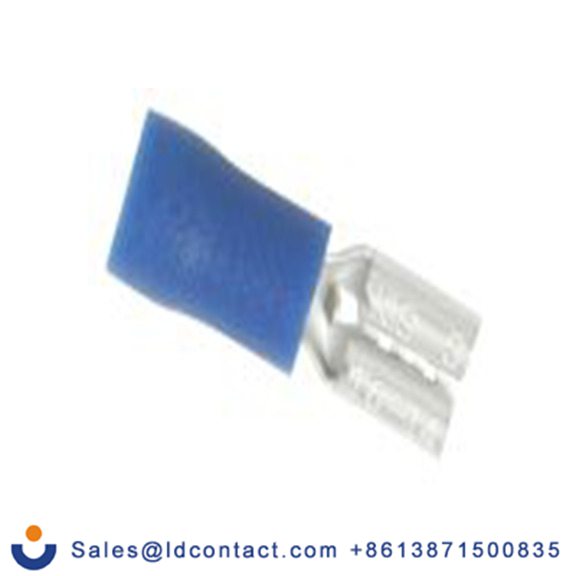 RS PRO,178-8281,绝缘 压接端子 母插, 0.5 x 4.75 mm接片, 蓝色 插簧端子, 乙烯基绝缘, 镀锡 16 AWG 铜, 黄铜触点, 最大线规14 AWG 系列