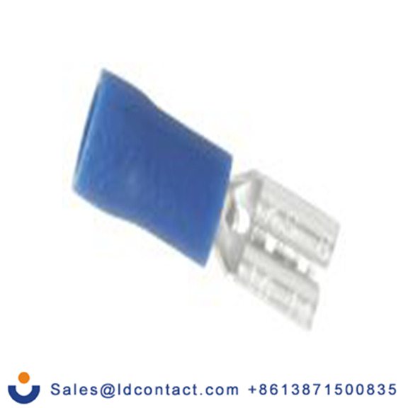 RS PRO,178-8282,绝缘 压接端子 母插, 0.8 x 4.75 mm接片, 蓝色 插簧端子, 乙烯基绝缘, 镀锡 16 AWG 铜, 黄铜触点, 最大线规14 AWG 系列