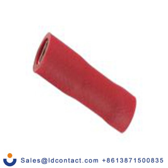 RS PRO,178-8283,绝缘 压接端子 母插, 0.5 x 2.8 mm接片, 红色 插簧端子, 乙烯基绝缘, 镀锡 22 AWG 铜, 黄铜触点, 最大线规16 AWG 系列