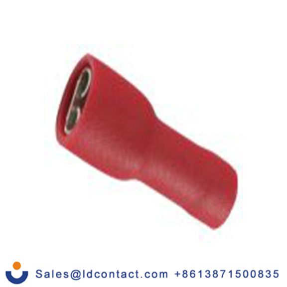 RS PRO,178-8284,绝缘 压接端子 母插, 0.5 x 4.75 mm接片, 红色 插簧端子, 乙烯基绝缘, 镀锡 22 AWG 铜, 黄铜触点, 最大线规16 AWG 系列