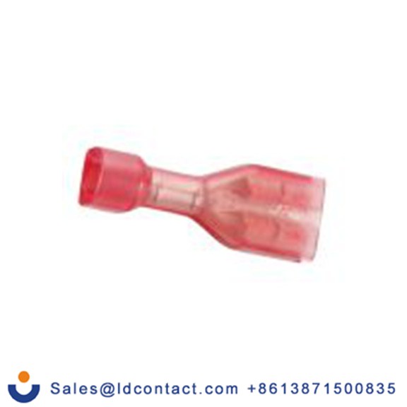 RS PRO,178-8300,绝缘 压接端子 母插, 0.5 x 4.75 mm接片, 红色 插簧端子, 尼龙绝缘, 镀锡 22 AWG 黄铜触点, 最大线规18 AWG 系列