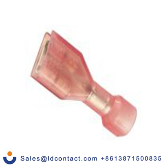 RS PRO,178-8301,绝缘 压接端子 母插, 0.8 x 4.75 mm接片, 红色 插簧端子, 尼龙绝缘, 镀锡 22 AWG 黄铜触点, 最大线规18 AWG 系列