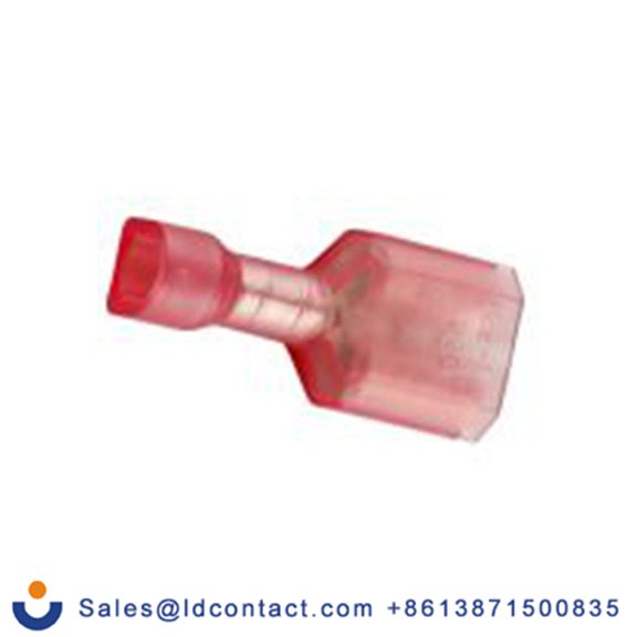 RS PRO,178-8302,绝缘 压接端子 母插, 0.8 x 6.35 mm接片, 红色 插簧端子, 尼龙绝缘, 镀锡 22 AWG 黄铜触点, 最大线规18 AWG 系列