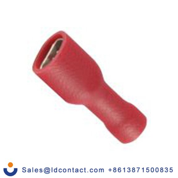 RS PRO,178-8311,绝缘 压接端子 母插, 0.8 x 4.75 mm接片, 红色 插簧端子, 乙烯基绝缘, 镀锡 22 AWG 黄铜触点, 最大线规16 AWG 系列