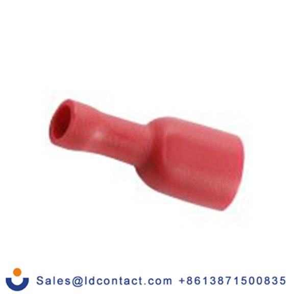 RS PRO,178-8312,绝缘 压接端子 母插, 0.8 x 6.35 mm接片, 红色 插簧端子, 乙烯基绝缘, 镀锡 22 AWG 黄铜触点, 最大线规16 AWG 系列