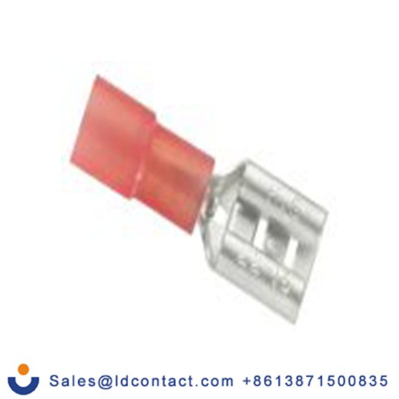 RS PRO,178-8324,绝缘 压接端子 母插, 0.8 x 6.35 mm接片, 红色 插簧端子, 尼龙绝缘, 镀锡 22 AWG 黄铜触点, 最大线规16 AWG 系列