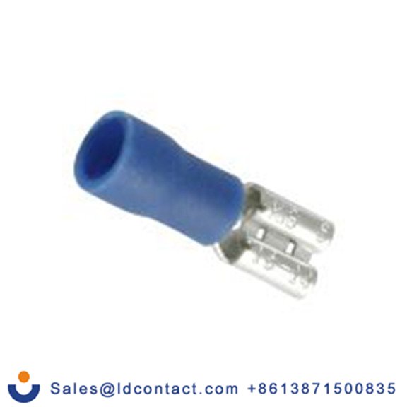 RS PRO,178-8330,绝缘 压接端子 母插, 0.5 x 4.75 mm接片, 蓝色 插簧端子, 乙烯基绝缘, 镀锡 16 AWG 黄铜触点, 最大线规14 AWG 系列